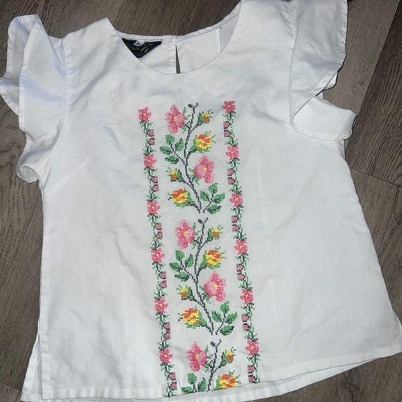 Gorgeous Vintage French Style Embroidered Blouse Size S - Picture 6 of 9